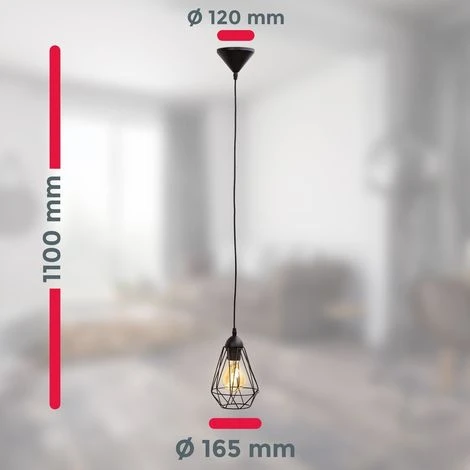 Remise ⌛ B.K.LICHT Suspension Métal Design Rétro éclairage Style Industriel Vintage Pour Ampoule E27 Max. 40W 🤩 4 Remise ⌛ B.K.LICHT Suspension Métal Design Rétro éclairage Style Industriel Vintage Pour Ampoule E27 Max. 40W 🤩 – Image 4
