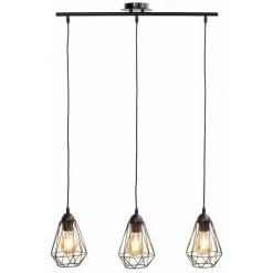 Nouveau 👏 B.K.LICHT Suspension Métal Trio Design Rétro éclairage Style Industriel Vintage Pour Ampoule E27 Max. 40W ⌛