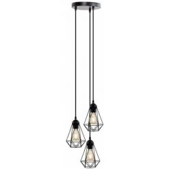Coupon 🥰 B.K.LICHT Suspension Métal Trio Ronde Design Rétro éclairage Style Industriel Vintage Pour Ampoule E27 Max. 40W ✨