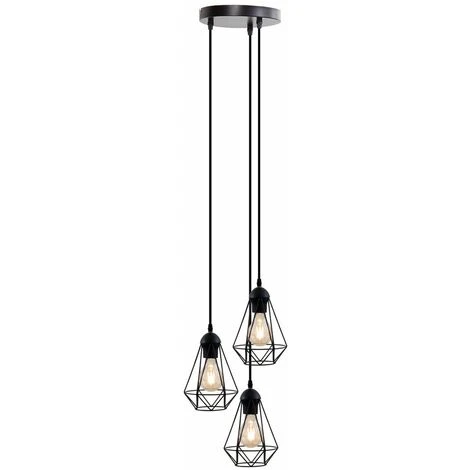 Coupon 🥰 B.K.LICHT Suspension Métal Trio Ronde Design Rétro éclairage Style Industriel Vintage Pour Ampoule E27 Max. 40W ✨ 1 Coupon 🥰 B.K.LICHT Suspension Métal Trio Ronde Design Rétro éclairage Style Industriel Vintage Pour Ampoule E27 Max. 40W ✨