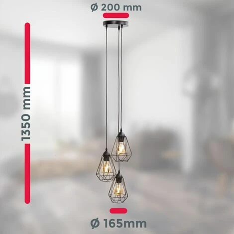 Coupon 🥰 B.K.LICHT Suspension Métal Trio Ronde Design Rétro éclairage Style Industriel Vintage Pour Ampoule E27 Max. 40W ✨ 3 Coupon 🥰 B.K.LICHT Suspension Métal Trio Ronde Design Rétro éclairage Style Industriel Vintage Pour Ampoule E27 Max. 40W ✨ – Image 3