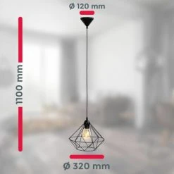 Le moins cher ⌛ B.K.LICHT Suspension Métal Design Rétro éclairage Style Vintage Pour Ampoule E27 Max. 40W 🎁 -Suspension Soldes 20408617 4