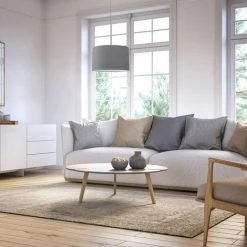 Offres 🤩 B.K.LICHT Suspension Textile éclairage Plafond Abat-jour Gris Salon Salle à Manger Douille E27 ❤️ -Suspension Soldes 20408655 4