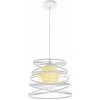 Tout neuf ⭐ AXHUP Blanc Lustre Suspension Industrielle Cage Fer Ressort 30cm Luminaire Salle à Manger Couloir Chambre ✔️