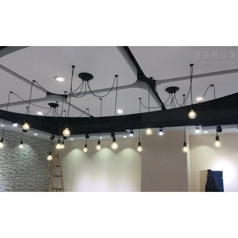 Sortie ❤️ AXHUP Suspension Luminaire 5 Tête Lustre Araignée Créatif Eclairage Décor Noir 🔔 3 Sortie ❤️ AXHUP Suspension Luminaire 5 Tête Lustre Araignée Créatif Eclairage Décor Noir 🔔 – Image 3