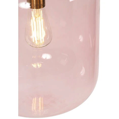 Sortie 🤩 QAZQA Bliss - Suspension Art Deco - 1 Lumière - Ø 30 Cm - Rose - Art Deco - Éclairage Intérieur - Salon I Chambre I Cuisine I Salle à Manger - Rose 🌟 4 Sortie 🤩 QAZQA Bliss - Suspension Art Deco - 1 Lumière - Ø 30 Cm - Rose - Art Deco - Éclairage Intérieur - Salon I Chambre I Cuisine I Salle à Manger - Rose 🌟 – Image 4