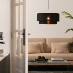 Promo 💯 LEDKIA Suspension Textile Reflect Duo Noir - Noir ⌛ -Suspension Soldes 22780026 4