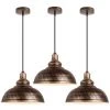 Meilleure vente ⭐ STOEX 3pcs Vintage Suspension Industriel En Métal, Retro Lustre Abat-jour E27 Socket Luminaire Pendant Pour Cuisine Salon Salle à Manger Chambre Restaurant Couloir Café (29cm, Rouille) ⭐