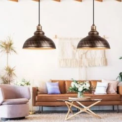 Meilleure vente ⭐ STOEX 3pcs Vintage Suspension Industriel En Métal, Retro Lustre Abat-jour E27 Socket Luminaire Pendant Pour Cuisine Salon Salle à Manger Chambre Restaurant Couloir Café (29cm, Rouille) ⭐ -Suspension Soldes 22975527 2