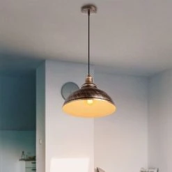 Meilleure vente ⭐ STOEX 3pcs Vintage Suspension Industriel En Métal, Retro Lustre Abat-jour E27 Socket Luminaire Pendant Pour Cuisine Salon Salle à Manger Chambre Restaurant Couloir Café (29cm, Rouille) ⭐ -Suspension Soldes 22975527 3