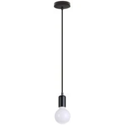 Coupon ⭐ STOEX Suspension Luminaire E27 Douille De Lampe , Lampe De Plafond Holder Accessoires Pendentif Lampe Titulaire Support De Lampe Plafonnier Antique Edison - 1x Noir 🤩
