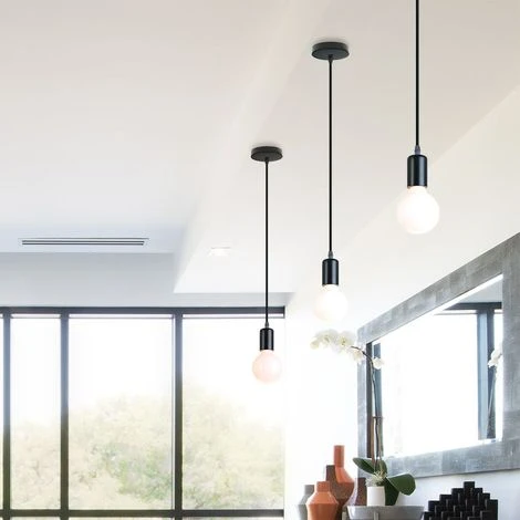 Coupon ⭐ STOEX Suspension Luminaire E27 Douille De Lampe , Lampe De Plafond Holder Accessoires Pendentif Lampe Titulaire Support De Lampe Plafonnier Antique Edison - 1x Noir 🤩 2 Coupon ⭐ STOEX Suspension Luminaire E27 Douille De Lampe , Lampe De Plafond Holder Accessoires Pendentif Lampe Titulaire Support De Lampe Plafonnier Antique Edison - 1x Noir 🤩 – Image 2