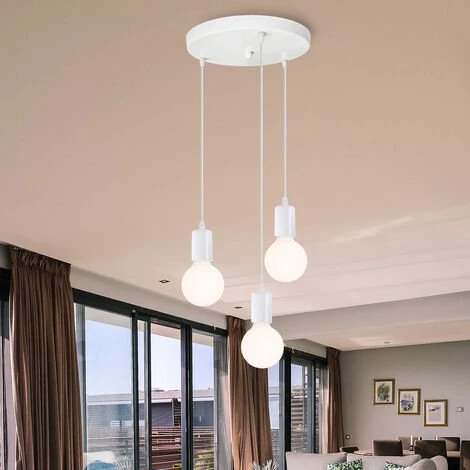 Bon marché ⭐ STOEX Luminaire Suspension Douille De Lampe E27 Avec Support De Disque Rond, Lampe De Plafond Edison Accessoires Pendentif - Blanc 🌟 2 Bon marché ⭐ STOEX Luminaire Suspension Douille De Lampe E27 Avec Support De Disque Rond, Lampe De Plafond Edison Accessoires Pendentif - Blanc 🌟 – Image 2