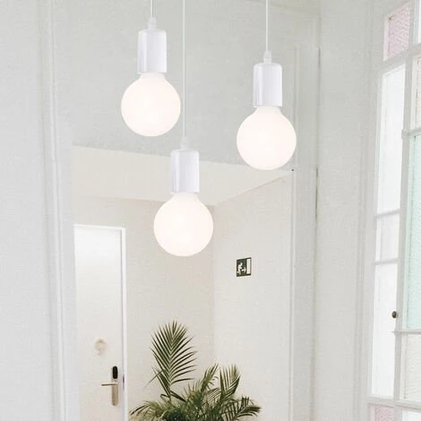 Bon marché ⭐ STOEX Luminaire Suspension Douille De Lampe E27 Avec Support De Disque Rond, Lampe De Plafond Edison Accessoires Pendentif - Blanc 🌟 3 Bon marché ⭐ STOEX Luminaire Suspension Douille De Lampe E27 Avec Support De Disque Rond, Lampe De Plafond Edison Accessoires Pendentif - Blanc 🌟 – Image 3