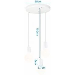 Bon marché ⭐ STOEX Luminaire Suspension Douille De Lampe E27 Avec Support De Disque Rond, Lampe De Plafond Edison Accessoires Pendentif - Blanc 🌟 7 Bon marché ⭐ STOEX Luminaire Suspension Douille De Lampe E27 Avec Support De Disque Rond, Lampe De Plafond Edison Accessoires Pendentif - Blanc 🌟 -Suspension Soldes 23063862 4