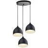 Meilleur prix 💯 STOEX Suspension Luminaire Industrielle Métal 3 Lampes Lustre Plafonnier Style Cage Géométrique E27 Lampe De Plafond Vintage Avec Support En Cercle, Noir ❤️