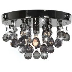 Meilleur prix 🥰 Topdeal Plafonnier Avec Perles Fumées Noir Rond G9 ✔️ -Suspension Soldes 23208413 4