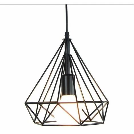 Offres 🔔 STOEX Lustre Suspension Diamant E27 Noir Métal Lampe Pendentif 25cm ✨ 1 Offres 🔔 STOEX Lustre Suspension Diamant E27 Noir Métal Lampe Pendentif 25cm ✨