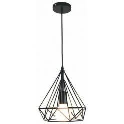 Offres 🔔 STOEX Lustre Suspension Diamant E27 Noir Métal Lampe Pendentif 25cm ✨ 6 Offres 🔔 STOEX Lustre Suspension Diamant E27 Noir Métal Lampe Pendentif 25cm ✨ -Suspension Soldes 23410916 3