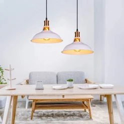 Nouveau 🧨 AXHUP 3pcs Rétro Lustre Suspension E27 27cm Luminaire Style Industrielle Pour Salon Couloir Cuisine Blanc ✨ 7 Nouveau 🧨 AXHUP 3pcs Rétro Lustre Suspension E27 27cm Luminaire Style Industrielle Pour Salon Couloir Cuisine Blanc ✨ -Suspension Soldes 23734420 4