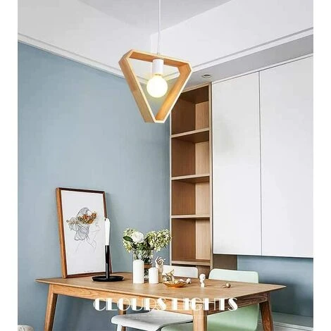 Sortie ✨ STOEX Suspensions Luminaires Créatif Industrielle Bois Plafonnier Moderne Luminaire Lumiere E27 Contemporain Suspensions Plafonniers Luminaire (Forme De Triangle) ✨ 4 Sortie ✨ STOEX Suspensions Luminaires Créatif Industrielle Bois Plafonnier Moderne Luminaire Lumiere E27 Contemporain Suspensions Plafonniers Luminaire (Forme De Triangle) ✨ – Image 4