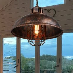 Les meilleures critiques de 😉 STOEX 2x Rétro Lustre Suspension En Fer Métal Ø33cm Art Lampe Industrielle Vintage Plafonnier Pour Café Bureau Bar Club, E27 Rouille ⌛ -Suspension Soldes 24019523 3