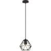 Grosses soldes 🥰 STOEX Lustre Suspension Cage Diamant En Métal Fer Luminaire E27 Edison Corde Ajustable Lampe Salon Cuisine Bar Sans LED Ampoule, Noir 💯
