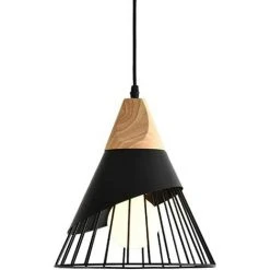 Sortie ✨ STOEX Rétro Metal Suspension En Métal Cage E27 Eclairage De Plafond , Industrielle Lustre Lampe Vintage Pendante Lumière Plafonnier Noir 😉