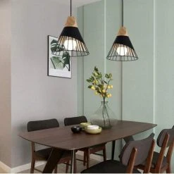 Sortie ✨ STOEX Rétro Metal Suspension En Métal Cage E27 Eclairage De Plafond , Industrielle Lustre Lampe Vintage Pendante Lumière Plafonnier Noir 😉 -Suspension Soldes 24019615 3