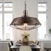 Sortie ❤️ STOEX Rétro Metal Suspension Industriel Vintage 260mm Luminaire Métal Antique Edison Culot E27 Plafonnier Luminaire Rouille 👍