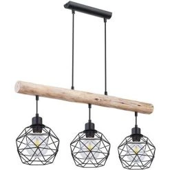 Meilleur prix ✔️ ETC-SHOP Plafonnier Pendule Vintage Poutres En Bois Salon Salle À Manger Lattice Lampe Suspendue Noir ❤️