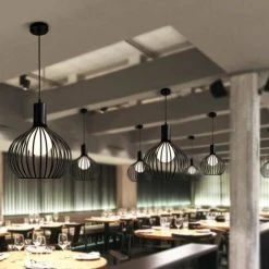 Offres ⌛ STOEX Lustre Suspensions Industrielle Cage Fer Lustre Abat-Jour E27 Noir ⌛ 7 Offres ⌛ STOEX Lustre Suspensions Industrielle Cage Fer Lustre Abat-Jour E27 Noir ⌛ -Suspension Soldes 24364084 3