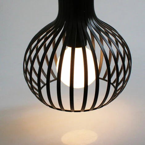 Offres ⌛ STOEX Lustre Suspensions Industrielle Cage Fer Lustre Abat-Jour E27 Noir ⌛ 5 Offres ⌛ STOEX Lustre Suspensions Industrielle Cage Fer Lustre Abat-Jour E27 Noir ⌛ – Image 5