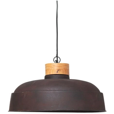 Offres ✔️ Atmosphera - Luminaire Suspension En Métal Aspect Vieilli Et Bois De Manguier D 57 Cm - Gris ✨ 1 Offres ✔️ Atmosphera - Luminaire Suspension En Métal Aspect Vieilli Et Bois De Manguier D 57 Cm - Gris ✨