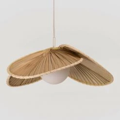 De gros ❤️ Lampe Suspendue En Feuille De Coco (Ø53 Cm) Kilda SKLUM Feuille De Coco - NATUREL 🔔