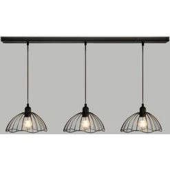 Bon marché ✔️ ATMOSPHERA Suspension X 3 Métal Fil Galt Noir D 24 - Noir 🧨 -Suspension Soldes 25509740 3