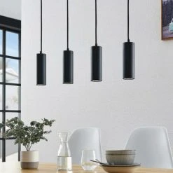 Sortie 👏 Luminaire Suspendu GU10 IP20 30cm NOIR - Noir - SILAMP - Noir ❤️