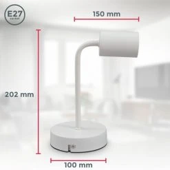 Meilleur prix 🛒 B.K.LICHT Applique Murale Design Rétro Industriel Métal Finition Blanche éclairage Salon & Chambre Lampe De Chevet Douille E27 🔥 -Suspension Soldes 25966352 5