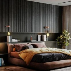 Meilleur prix 🎉 B.K.LICHT Applique Murale, Design Rétro Industriel, Bois & Métal, éclairage Salon & Chambre, Douille E27, Pour Ampoule LED 10W Max, Noir 😀 -Suspension Soldes 25966359 4