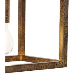 Nouveau 🛒 QAZQA Cage - Suspension Multiples Industriel - 4 Lumière - L 100 Cm - Marron - Rustique - Éclairage Intérieur - Salon I Chambre I Cuisine I Salle à Manger - Marron ✔️ -Suspension Soldes 26125698 3