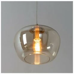 Le moins cher 😀 KOSILUM Suspension Chic En Verre Et Laiton - Irina - Bronze ❤️