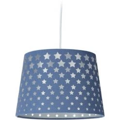 Acheter ⌛ Relaxdays Lampe Chambre D’enfants, Lampe Suspension Motifs étoiles Et Abat Jour Tissu, E27;HD 124x27,5cm, Couleurs ✔️