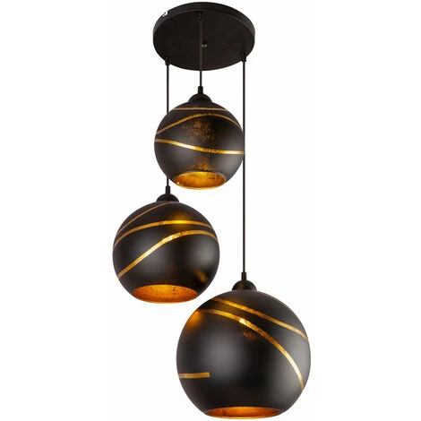 Bon marché ✨ Pendule Lampe Suspendue Salle À Manger Boule De Verre Luminaire Feuille Or Plafonnier Spot Globo 54005-3H 🎉 5 Bon marché ✨ Pendule Lampe Suspendue Salle À Manger Boule De Verre Luminaire Feuille Or Plafonnier Spot Globo 54005-3H 🎉 – Image 5