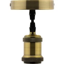 Nouveau 🥰 ELEXITY Kit De Suspension Luminaire Métal Avec Cordon Textile Cuivre 💯