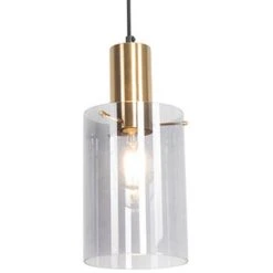Offres ⭐ QAZQA Vidra - Suspension Moderne - 1 Lumière - Ø 140 Mm - Doré/Laiton - Moderne - Éclairage Intérieur - Salon I Chambre I Cuisine I Salle à Manger - Doré/Laiton 🥰