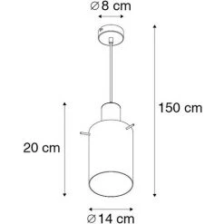 Offres ⭐ QAZQA Vidra - Suspension Moderne - 1 Lumière - Ø 140 Mm - Doré/Laiton - Moderne - Éclairage Intérieur - Salon I Chambre I Cuisine I Salle à Manger - Doré/Laiton 🥰 -Suspension Soldes 27363592 4