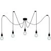 Le moins cher ⭐ WOTTES Lustre Suspension Araignée DIY Ajustable Plafonnier Vintage Industriel E27 Pour Salon Chambre Noir - 1,5M 5 Lumières - Noir 🥰