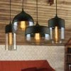 Offres 🎉 WOTTES Lot De 4 Lustre Suspension Rétro Industriel Luminaire Abat-jour En Verre Avec Fil Ajustable Pour Chambre Salon Bar Café - Noir ❤️