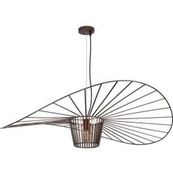 Promo 💯 PRIVATEFLOOR Lampe à Suspension Verticale 80cm - Métal Marron - Métal - Marron ⭐