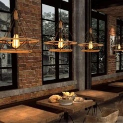 Sortie 🌟 STOEX Lustre Suspension Industrielle 25cm En Forme Diamant Corde De Chanvre Noir 🔥 -Suspension Soldes 27611237 3